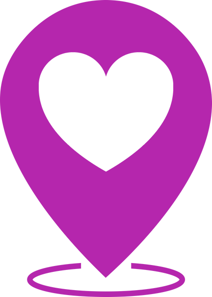 purple heart location icon